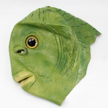 Petrecere de Halloween Latex Drăguț Mascarada de Cauciuc Pește de Aur Măști Realiste de pește Masca cap de Animal Capul Plin Masca Transport Gratuit