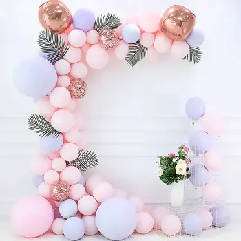 100 buc Balon Latex Arcada Baloane roz Set de Nunta Balon Babyshower Baloane Petrecere de Ziua Decor Copii Adulți Globos balon