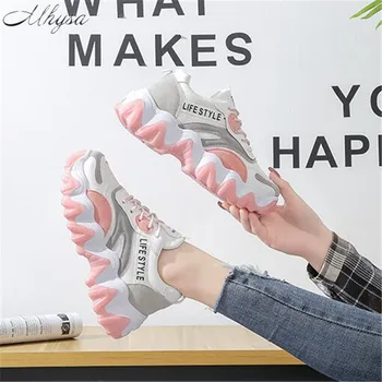 2020 primăvara și toamna noi femei vulcanizat pantofi de moda cu ochiuri pantofi wild wild sport pantofi sport pentru femei M561