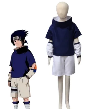 Naruto Sasuke II Negru Vară COS Haine Pentru Bărbați, Femei Joc Anime Caracter Scenă de Cosplay Anime Costum
