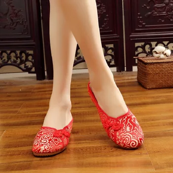 Cresfimix încăltăminte într-plăci se toarnă femmes femei tradițională chineză roșu pantofi de nunta doamna drăguț confortabil pantofi de dans a2227