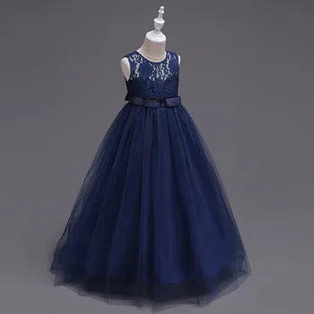 BH9999B#Albastru Floare Fata Rochii Noi pentru copii Petrecere de nunta pufos lung fata de Dantelă rochie de Printesa rochie de bal ieftine en-Gros