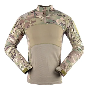 Tactică Militară Cămașă De Uniformă De Camuflaj Barbati Maneca Lunga Soldat Armata Tricouri Multicam Broască Tricouri Luptă Îmbrăcăminte Bărbați