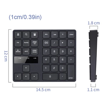 2.4 G Wireless USB Tastatura Numerică 35 Chei de Încărcare Digital Tastatura Mini Numpad