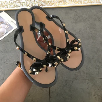 2018 Revit slide sandale femei de lux de designer de vară beanch papuci de casă pantofi de damă V apartamente de papuci pentru femei fashion design