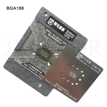 0,15 MM EMMC EMCP UFS BGA153 BGA162 BGA169 BGA254 Reballing Stencil Planta Tablă de Oțel Net Cu Placa Fixă Și Reglabile din Oțel Net