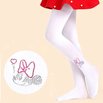 Disney pentru Copii Colanți pentru Copii Fete Drăguț Catifea Alb Ciorapi Ciorapi Ciorapi Petrecere pentru Performanța de Dans Balet Ciorapi