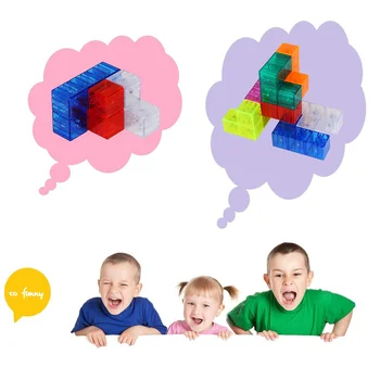Zhenwei Magnetic Puzzle-uri 7pcs Magnetic Cărămizi și 54 de Carduri Inteligente Braind Jucărie/Brainteaser Puzzle-uri pentru Copii Dezvolta Inteligenta