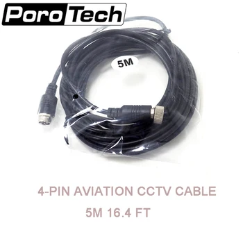 AC-5M 10BUC/lot Aviației Masina Cablu 4-Pin Aviației Video Cablu de Extensie pentru CCTV aparat de Fotografiat retrovizoare aparat de fotografiat retrovizoare DVD player