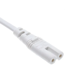 Culoare alb IEC320 C7 C8 prelungitoare,C8-C7 IEC cablu,IEC sex masculin la feminin 2PIN linie de putere,4m&5m,H03VV-F 2*0.75 MM