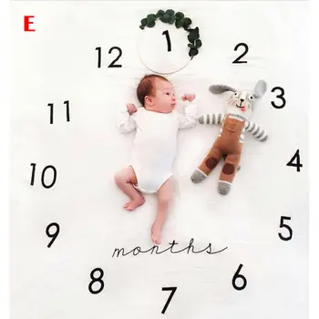 Meilenstein Fotografie Neugeborene Copilul Decke monatliche Blumen Zahlen Foto Prop