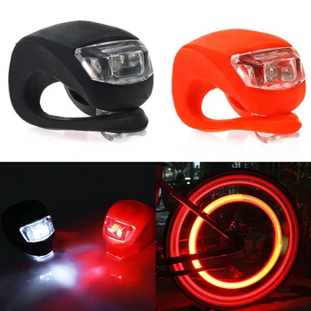 2 Buc din Silicon de biciclete Biciclete Ciclu de Siguranță LED-uri Cap Fata si Spate Coada de Lumină Set
