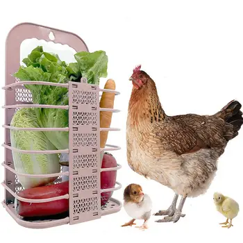 Iepure Fân Alimentator De Legume Cu Pui Coș Pliabil Agățat Pet Feeder Alimente Cadru Container Iarba Coș Pentru Păsări De Curte Iepuri