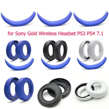 Upgrade tampoanele de Înlocuire pentru Sony Gold Wireless Headset PS3 PS4 7.1 Virtual Surround Sound CECHYA-0083 Căști (Albastru)