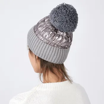 Iarna Tricotata pentru Femei Solide Simplu Knit Beanie Capace Moale Lână Cald Feminin Casual Hairball de Schi Beanie Hat