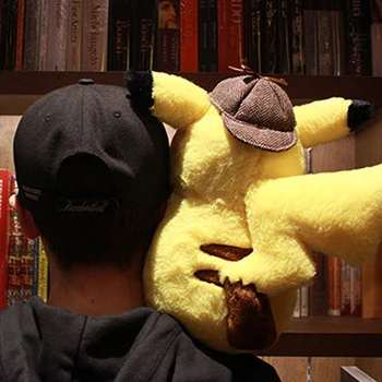 28cm Pikachu Jucărie de Pluș Jucărie Umplute Detectiv Pikachu Japonia Anime Jucarii de Plus Pentru Copii