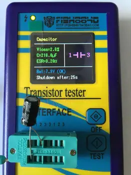 Portabil Nouă Componentă Tranzistor Tester Diode Capacitate ESR Metru Mosfet NPN MPN Mos Inductanță