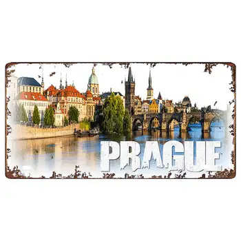 30X15CM Iubesc Praga Epocă de Călătorie Tablă de Metal SignTravel Suvenir Decorative Semne Placa Pentru Arta de Perete Decor Acasă DC-0984A