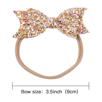 10buc/Set Dantelă Floare Glitter Bowknot Bentita pentru Fete pentru Copii din Piele Elastic Banda de Păr Clipuri Handmade Boutique Accesorii de Par