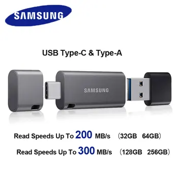 SAMSUNG USB3.1 Unitate Flash Disc DUO Plus 32GB, 64GB, 128GB, 256GB Pen Drive de Tip C/ Tip-O Dublă interfață Stick Memory Stick OTG