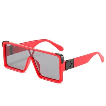 Moda all-in-one ochelari de Soare Noi Bărbați Femei Pătrat Mare Cadru Ochelari de Soare Europene American Retro Gradient de Ochelari de soare UV400