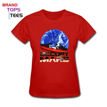 Rece Noutate uimitoare femeie Tee Ocupa Marte SpaceX Starman Tricou Elon Musk Spațiu X T-Shirt Tesla Roadster tricou Camisetas
