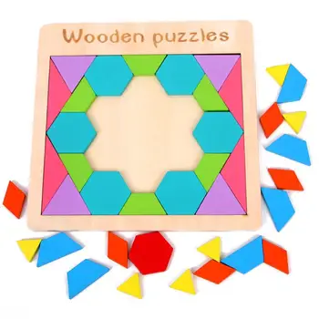 Copii Geometrice Tangram Bloc Puzzle Culoare Cunoaștere Educație Jucaria Dezvolta Inteligenta Jucarii