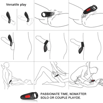 Telecomanda Wireless Inel de Penis vibratoare ejaculare întârziată vibratoare penis inel stimulator clitoris Silicon jucarii Sexuale pentru bărbat