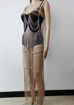 Nou Stil de Moda RJ02 Lanțuri de Aur la Gât Sutien Rochie Lanțuri Lungi Costum Lanțuri de Bijuterii Rochie
