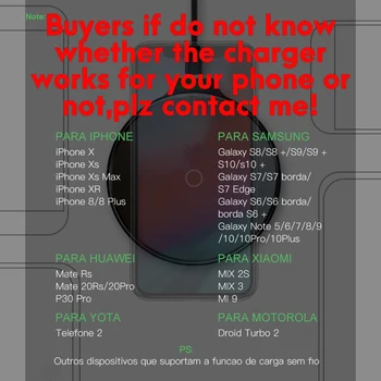 IONCT 10W Qi încărcător wireless pentru iPhone X XR XS 11 telefon wirless de Încărcare pentru Samsung, XiaoMi, Huawei încărcător wireless Rapid pad