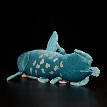 Drăguț Coelacanth Umplute, Jucării de Pluș Viața Reală Simulare Minunat Copil Kawaii Realiste de Animale Marine Păpuși Colorata Copii Cadou 38 cm