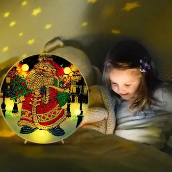 DIY Diamant Pictura Lampă cu LED-uri Parțială Burghiu Forma Speciala de Noapte de Lumini de Crăciun de Decorare pentru casa Dormitor Copii Cadou Dropship