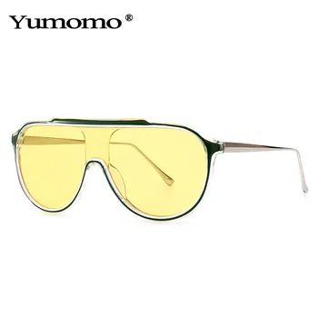 2020 Moda Supradimensionat ochelari de Soare Rotund Cadru de Epocă Obiectiv Clar Bărbați Ochelari de Pilot de Design de Brand Ochelari de soare UV400 Rama