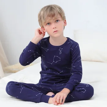 Adolescent Pijama cu Maneca Lunga din Bumbac Pijama Mare Haine pentru Copii Seturi de Desene animate Copil Băiat Pijamale Pijamale pentru Baieti 8 10 12 14 16 Ani