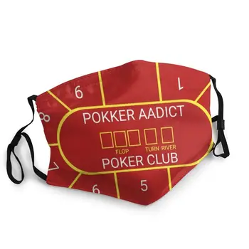 Poker Masca Unisex Pentru Adulti Anti Ceata De Praf De Carte De Joc De Jocuri De Noroc Masca De Protectie Respiratorie Reutilizabile Gura Mufla