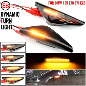 Dinamică LED Lumina de Semnalizare Lampă de poziție Laterală Repetor de Semnal Lumini Pentru BMW X3 F25 X5 E70 X6 E71 E72 2007-2019