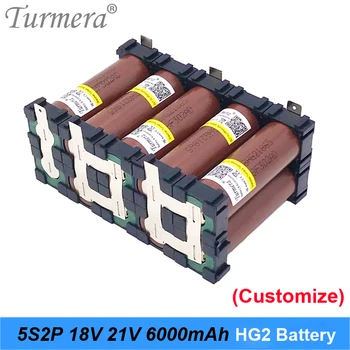Turmera 18650 HG2 Baterie de 3000mAh 30A 12.6 V la 25,2 V Șurubelniță cu Acumulator Shura Lipit 3S 4S 5S 6S Bateriei personalizate