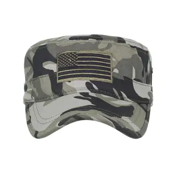 Joymay Nou Sosirea Primăverii Unisex Reglabil capac plat Militare Pălărie America steag brodat Casual, Stil Occidental Snapback HAT P023