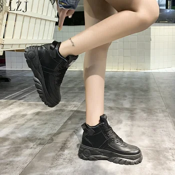 Femeile Din Coreea De Adidași De Culoare Bej Negru De Lux De Designer 2020 Moda Pentru Femei Pantofi Lady Confort Platforma Formatori Femme Zapatillas Mujer