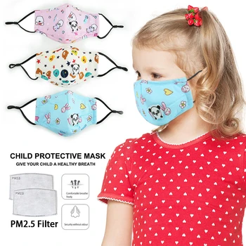Anti Praf Fata de Gura Masca Refolosibile Bumbac Respirabil Protecție Copii Copil PM2.5 Anti-Praf Gura Masca De Fata Pentru Băieți Și Fete
