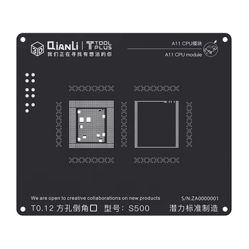 3D, Negru BGA Reballing Stencil Kit pentru iPhone A7 A8 A9 A10 A11 CPU Lipit Net Lipire Model de Placă de Oțel Inoxidabil