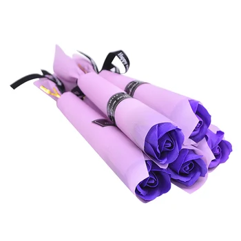 5pcs Parfumate Artificiale Sapun Flori de Trandafir Rosu Buchet Cutie de Cadou Decorativ de Nunta Ziua Îndrăgostiților Cadou de Ziua Decor Consumabile