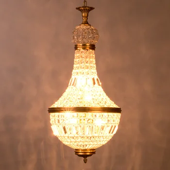 Retro Vintage Cristal Picături de Lumină LED E14 Candelabre MARE IMPERIU European STIL lustru candelabru de Iluminat pentru camera de zi