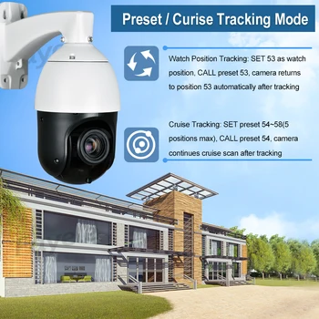 CCTV POE 5MP Auto Tracking Camera PTZ 30X Zoom AI Umanoid de Detectare IP Camera de 5 Megapixeli P2P Vedere la Distanță IR 100M H. 265 ONVIF