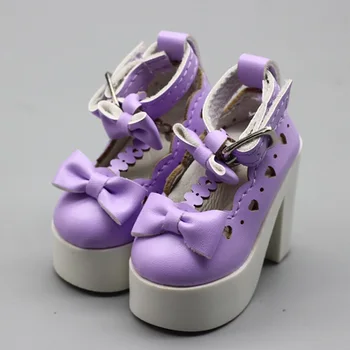 1 pair7.8cm Printesa pantofi pentru 60cm 1/3 BJD SD 60cm păpuși tocuri inalte pantofi Fete Arc Păpuși Sandale jucarii