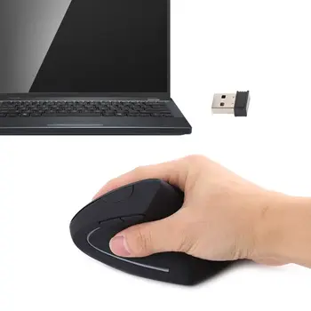 2.4 G Ergonomic Vertical Optic Wireless Încheietura mâinii Vindecare Mouse-ul USB Pentru Laptop, PC qiang