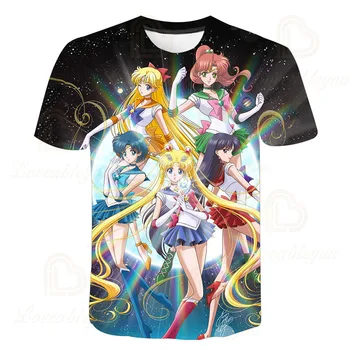 2020 Nou Sailor Moon T Shirt de Imprimare 3D Anime de Moda Hip Hop Topuri Harajuku Cool Tricouri Barbati Femei Copii Mamoru Chiba Streetwear