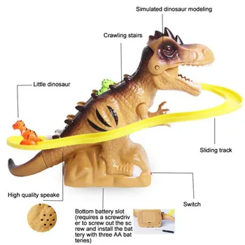 Copiii Piese Electrice Urca Scara Dinozauri De Jucărie De Divertisment Dezvoltarea Intelectuală Interesant Cadou Amuzant De Muzică
