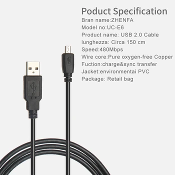 Zhenfa Cablu USB pentru aparate PENTAX K10D K20D K30D K100D K110D k200d au K2000 K-m,M K-R,Kr K-X,Kx K-5,K5 K-7,K7 K-30,K30