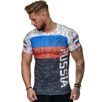 Imprimare 3D Flag țese Vara barbati casual moda T-shirt echipajul gât rece și ușor man T-shirt